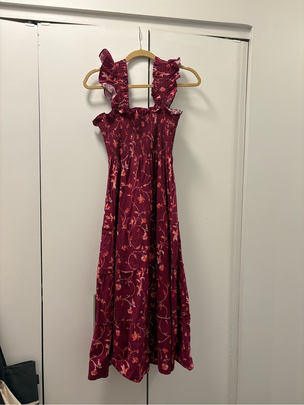 Hill House Ellie Nap Dress Burgundy Botanical Women’s Dress